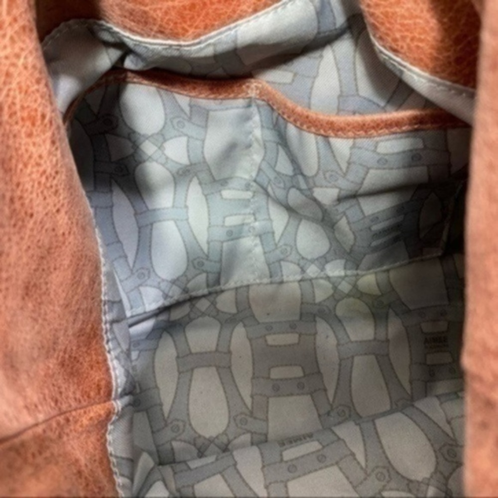 Aimee Kestenberg Slouchy Distressed Pink Leather Hobo Bag - Picture 14 of 15